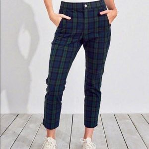 Hollister High Waisted Plaid Pants